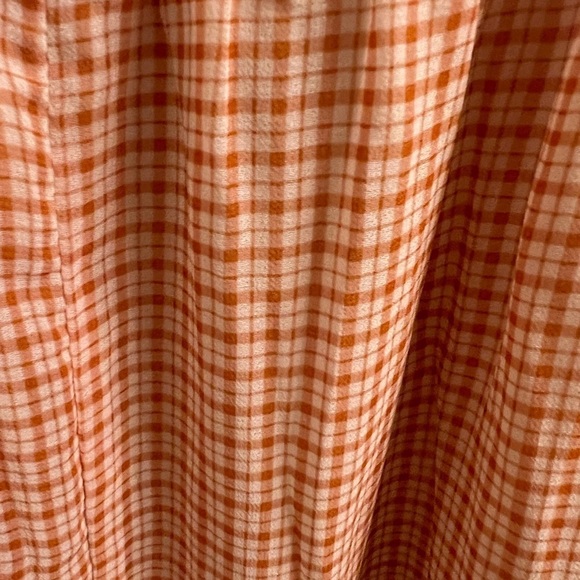 Lauren Conrad plaid midi dress puff sleeve SIZE XS EUC, smocked and ruffle - Picture 2 of 5